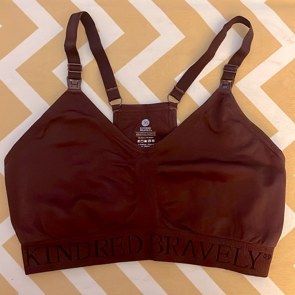 Kindred bravely sublime nursing sports bra, sz M, color fig